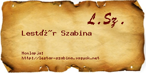 Lestár Szabina névjegykártya